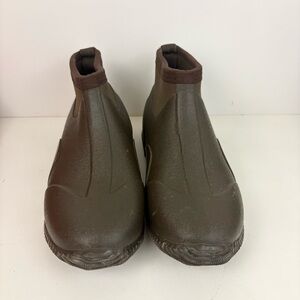 TENGTA Brown Green Waterproof Garden/Rain Shoes Men’s Size 10
